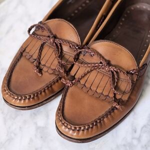 ALLEN EDMONDS Everson Cognac Brown Loafer Mens 7.5